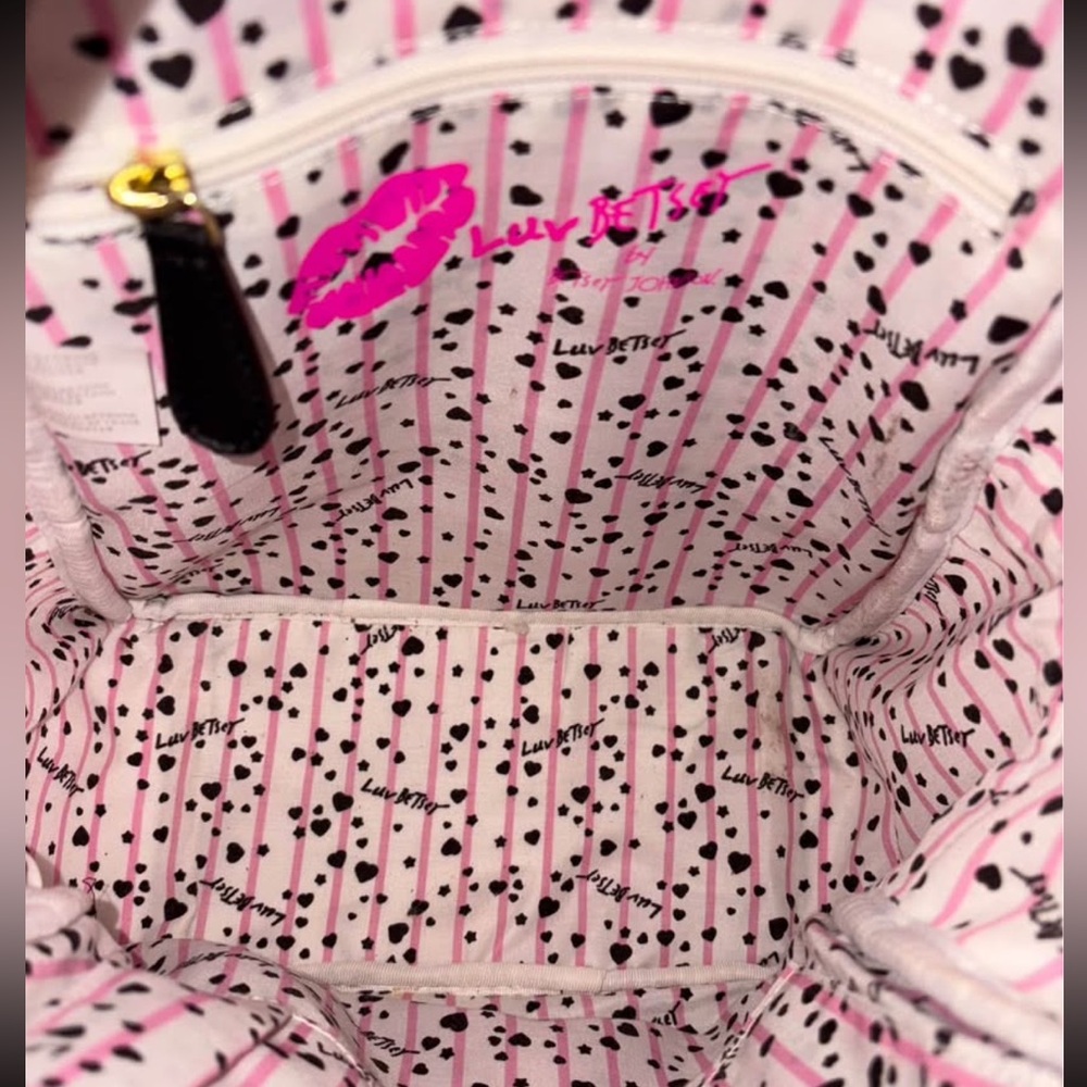 Luv Betsey Johnson Quilted Backpack in Purple and Black - Picture 2 of 7